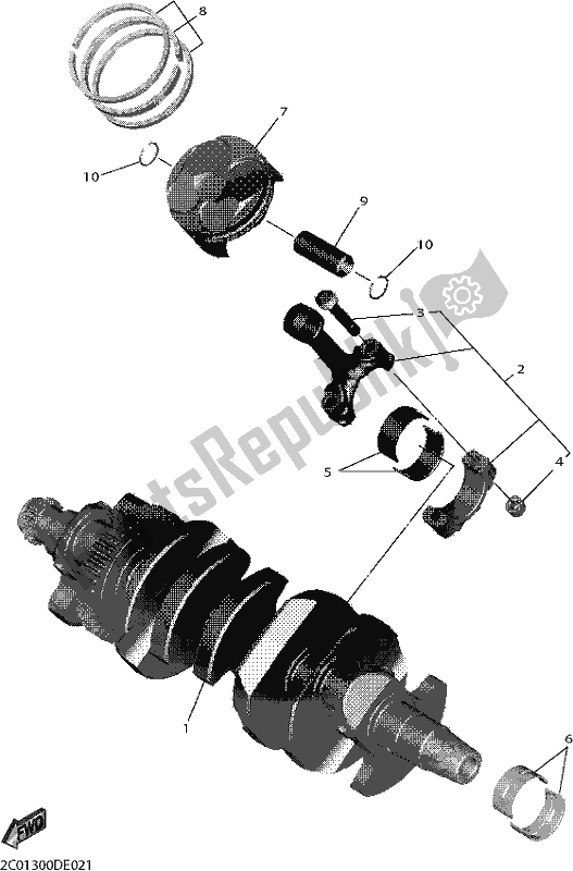 Tutte le parti per il Albero Motore E Pistone del Yamaha YZF 600 Yzf-r6 2019