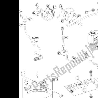 Rear brake control spare parts for KTM 