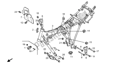 Frame body spare parts for Frame body CB 250 from 1996 | PartsRepublik
