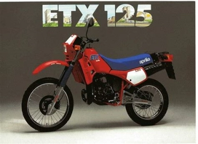 De onderdelen catalogus van de Aprilia ETX 1984, 125cc