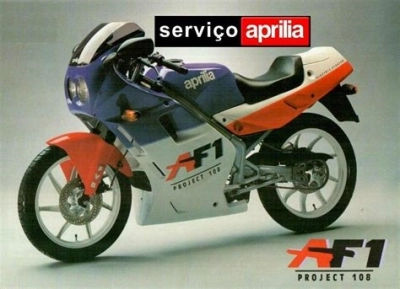 De onderdelen catalogus van de Aprilia Af1 Project 108 50 1988 1988