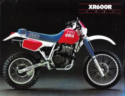 De onderdelen catalogus van de Honda Xr600r 1987, 600cc