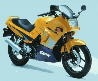 De onderdelen catalogus van de Kawasaki Gpx250r 1992, 250cc