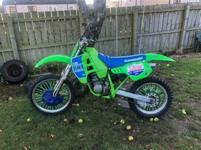 De onderdelen catalogus van de Kawasaki Kx100 1989