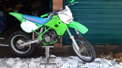 De onderdelen catalogus van de Kawasaki Kx100 1993, 100cc