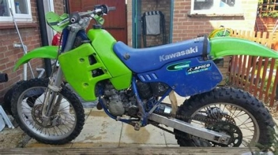 De onderdelen catalogus van de Kawasaki Kx125 1989, 125cc