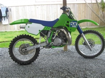 De onderdelen catalogus van de Kawasaki Kx250 1988, 250cc