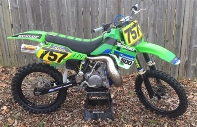 De onderdelen catalogus van de Kawasaki Kx500 1993, 500cc