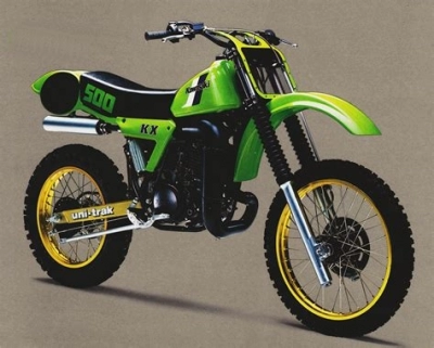 De onderdelen catalogus van de Kawasaki Kx60 1989, 60cc