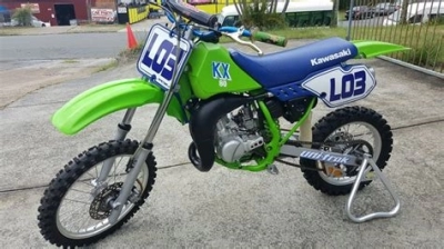 De onderdelen catalogus van de Kawasaki Kx80 1989