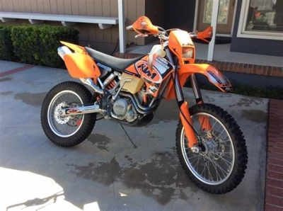 De onderdelen catalogus van de Ktm 520 Mxc Racing Usa 2002, 520cc