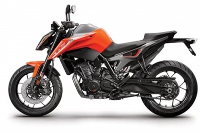 De onderdelen catalogus van de Ktm 790 Duke CKD Orange 2019, 790cc