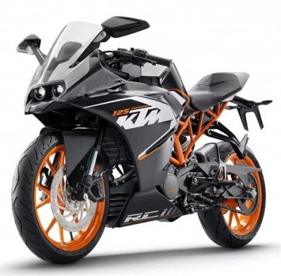 De onderdelen catalogus van de Ktm Rc 125 White Abs Europe 2016