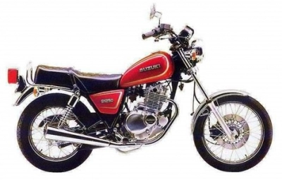 De onderdelen catalogus van de Suzuki Gn250 1988