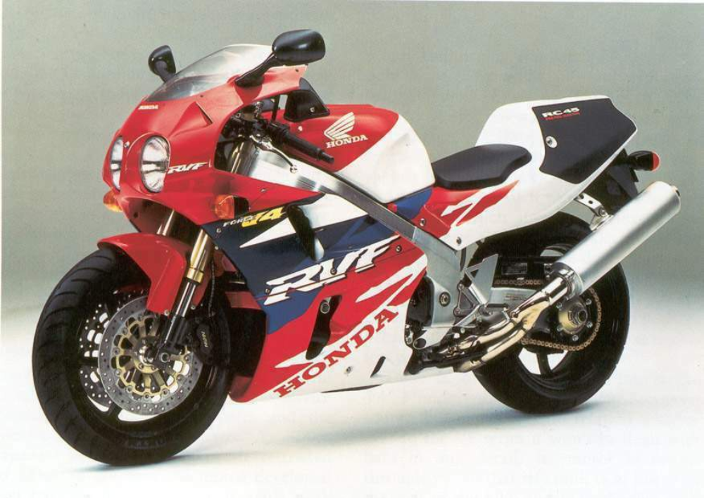 De onderdelen catalogus van de Honda Rvf750r 1996, 750cc